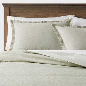 Threshold - Twin/Twin Extra Long Cotton Linen Chambray Duvet C Green